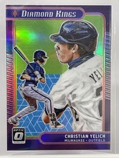 Christian Yelich 2021 Donruss Optic Diamond Kings Purple #24 ⚾️