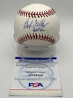 Bob Feller HOF 62 Cleveland Indians Signed Autograph OMLB Baseball PSA DNA *86