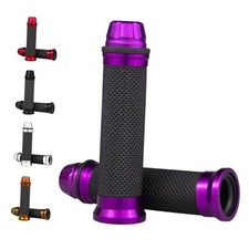 Universal Motorcycle Handlebar Grips Fits for Motorcycles with 7/8" Left Purple