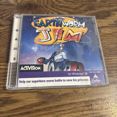 Earthworm Jim, Activision PC CD Rom for Windows 95 + Free AOL Tral - Picture 1 of 4