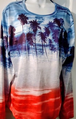 SILVER BAIT Fishing Shirt Costal Scene Unisex Size XL