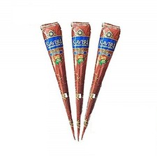 3 Cones Natural Kaveri Henna Cones Temporary Tattoo Body Art Mehandi Ink 25gm