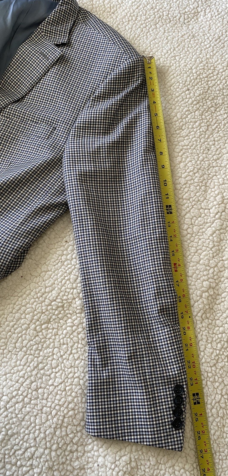 PETER MILLAR Multi Tiny Check Wool Blazer / Sport… - image 11