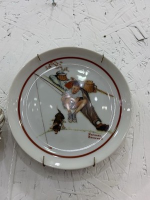 VTG Norman Rockwell ''Waiting For Dinner'' Decorative Porcelain Plate 6.5'' Lot