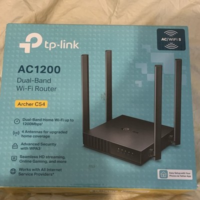 TP-Link Archer C54 AC1200 Dual-Band Wi-Fi Router, Beamforming, MU-MIMO