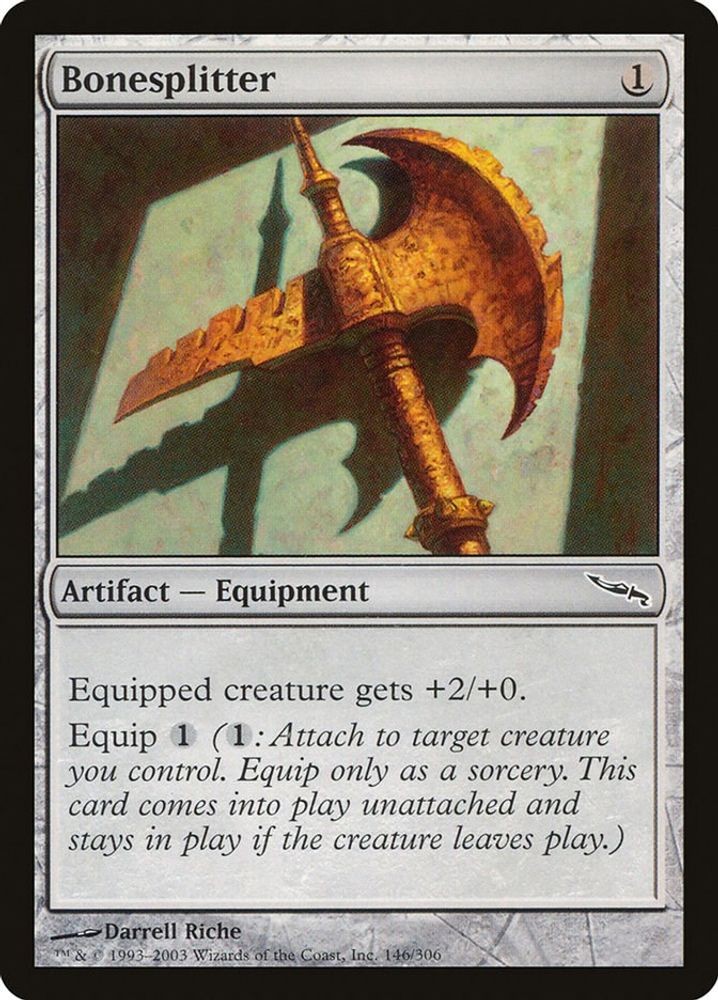 2003 Magic: The Gathering: Mirrodin - Bonesplitter (#146, C, Moderately Played)