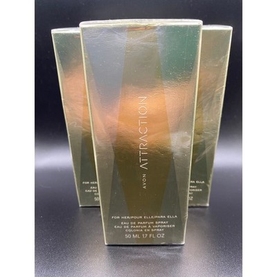 NEW Sealed Lot of 3 AVON Attraction Eau de Parfum Perfume Spray 1.7fl oz Each