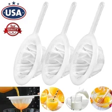 1PC Ultra-Fine Nylon Mesh Strainer Soy Milk Coffee Juice 100 Mesh Filter Spoon