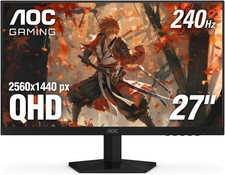 AOC 27 Inch IPS Gaming Monitor 2560X1440, 240Hz, Overclock 260Hz 0.03ms