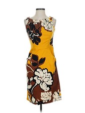 Nine West Women Yellow Cocktail Dress 2