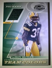 2001 Donruss Classics LeRoy Butler Game Used Worn Jersey Team Colors PACKERS