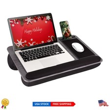Ergonomic Lap Desk with Dual Bolster Cushions  Mouse Pad for Home Office