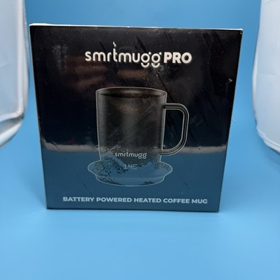 SmrtMugg PRO Heated Coffee Mug 14 oz, 4 Hour Battery Life Black Fast Shipping