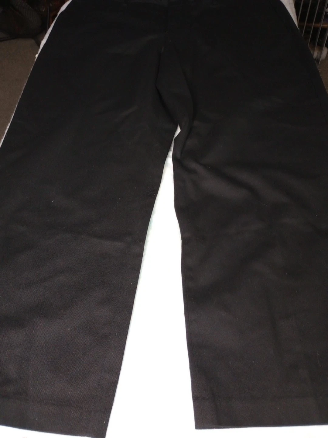 Croft & Barrow Pants Mens 42x29 Black Flat Front Straight Leg Classic Fit