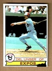 DEL UNSER 1979 Topps Black Blob Ink Print Error Bottom Right Corner #628