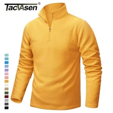 TACVASEN Turtleneck Pullover Tops Mens 1/4 Zip Casual Fleece Sweatshirts Warm Sw