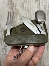 Very Nice AITOR SPAIN GRAN RANCHERO Spoon Fork Camping Pocket Knife Green Handle