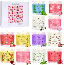 Scented Candles for Home, 12 Pack Candle Set Women, 12 pack, multicolored 