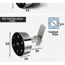 for Smart Drawer Lock Stainless Iron 50x50x36mm Fingerprint Remote PIN Security