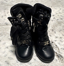 Little Girls Michael Kors Black Bootie Lace-U...