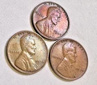 1935-P Lincoln Wheat 1c 3 Coin Lot ~ Uncirculated? ~ Sweet Color Tone! ~ A14