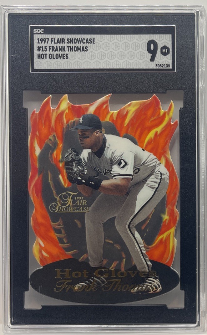 1997 Fleer Flair Showcase Frank Thomas Hot Gloves #15 White Sox SGC 9 SP SSP HOF