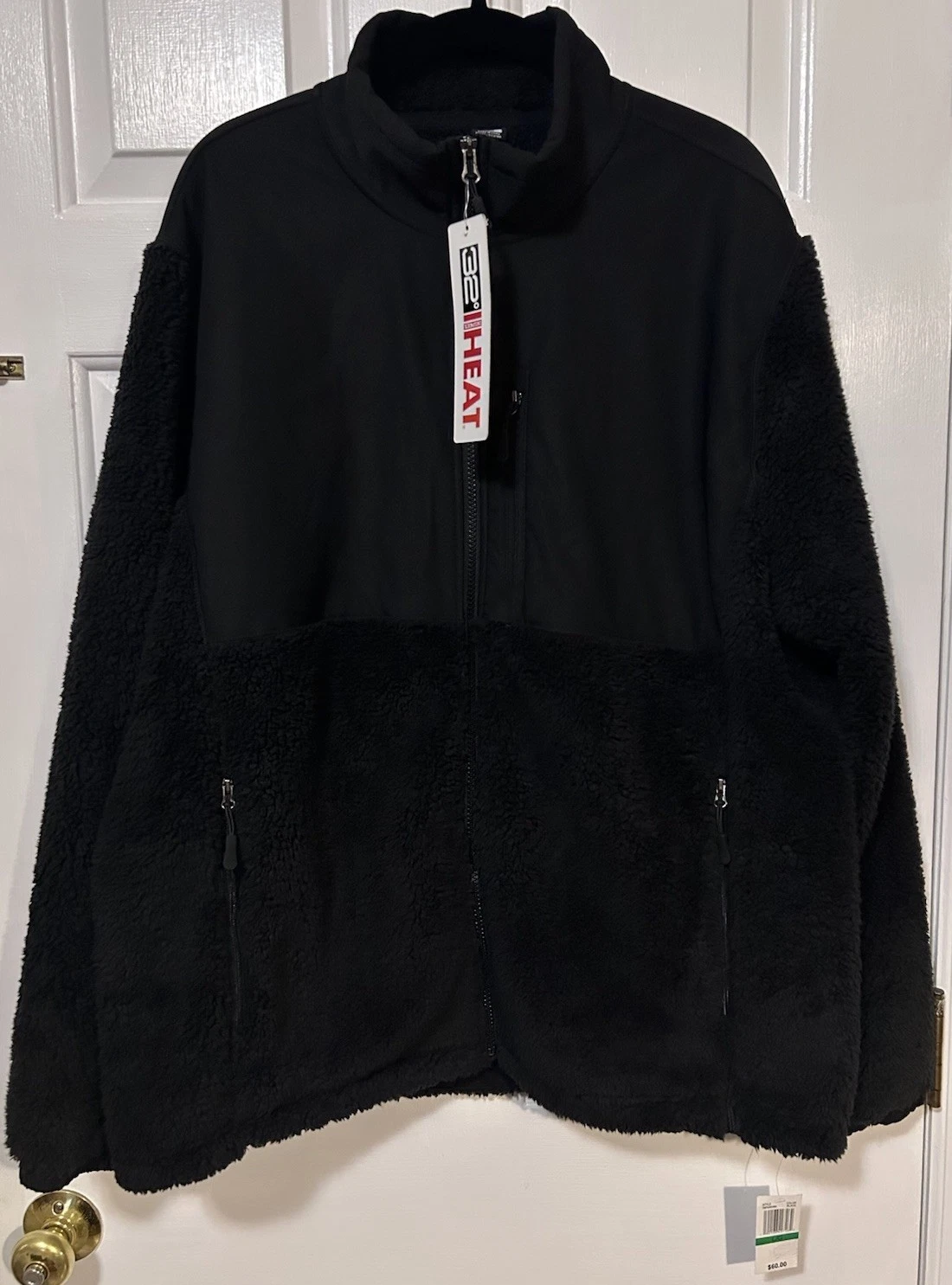 NWT 32 Degrees Heat Men’s Large Black Sherpa Full Zip Jacket
Opens in a new window or tab