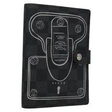 LOUIS VUITTON Damier Graphite Agenda PM Day Planner Cover R20030 LV Auth EC610