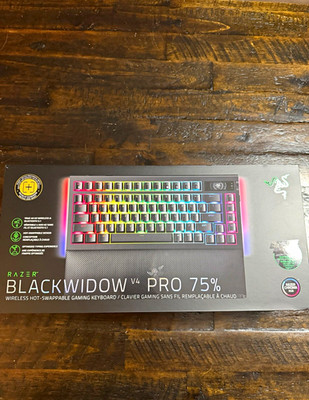 Razer BlackWidow V4 Pro 75% Wireless/Bluetooth Hot-Swappable open box never used