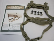 IMPROVED 4 POINT CHIN STRAP COYOTE/TAN H-NAPE ACH HELMET RETENTION SYSTEM