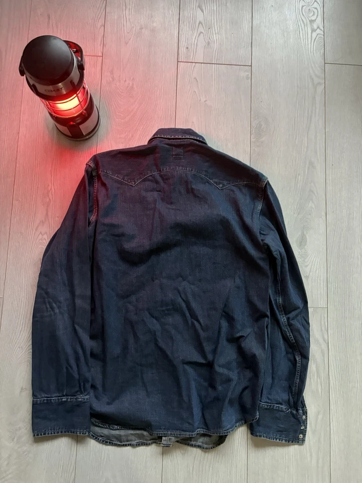 Levi's Vintage Clothing LVC BIG E Denim Western Shirt Size M 1950s - Image 2 of 4