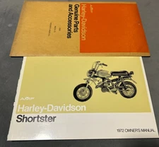 1972 AMF Harley-Davidson Owners Manual -Shortster NEW IN DEALER SLEEVE 99473-72