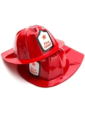 Set of 12 Child's Plastic Fireman Fire Chief Party Hat