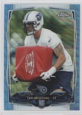 2014 Topps Chrome Blue Wave Refractor Taylor Lewan #180 0b3