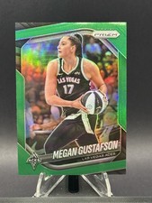 2025 WNBA Prizm MEGAN GUSTAFSON #49 Green Prizm SP - Las Vegas Aces