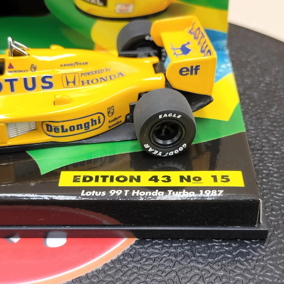 MINICHAMPS 1/43 Lotus 99T Honda Turbo 1987 Ayrton Senna #12 Yellow no. 15 - Image 3 of 4