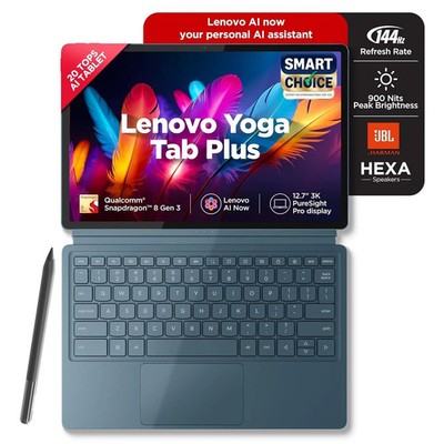Lenovo Yoga Tab Plus Smartchoice AI Tablet Pen+Keyboard(16GB RAM, 512GB) (Teal)