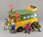 Teenage Mutant Ninja Turtles Loose Lot - Turtle Party Wagon & 4 Vintage Figures