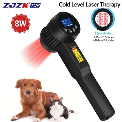 8W Portable Pain Relief Laser Therapy 650nm 808nm for Muscle Joint Nerve Pain