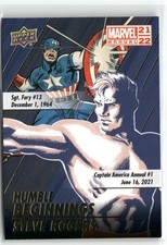 2021-22 Upper Deck Marvel Annual Humble Beginnings Steve Rogers #HB-9