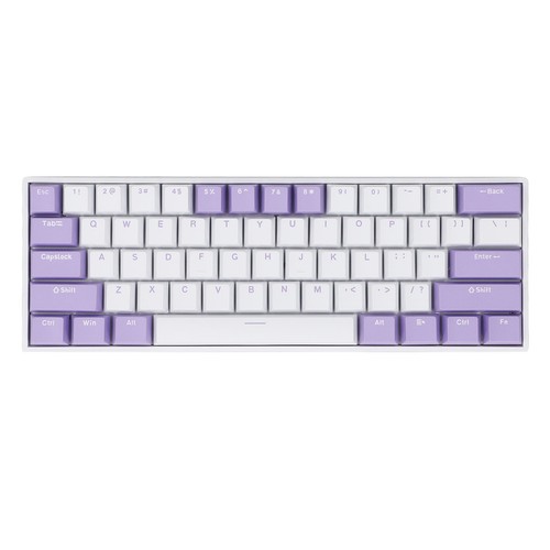 60% Mechanical Keyboard 61 Keys Blue Switch RGB Backlit Wireless 2.4G BT 3.0 NEW - Afbeelding 12 van 12