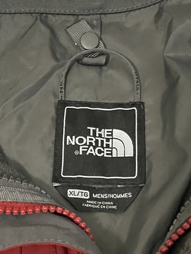 The North Face HyVent Mens Jacket Red Gray Hooded Outdoor Coat - Picture 2 of 7