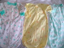 Carter's Baby Boy Girl Fleece Warm Sleep Sack Wearable Blanket 0-9 3pc Lot