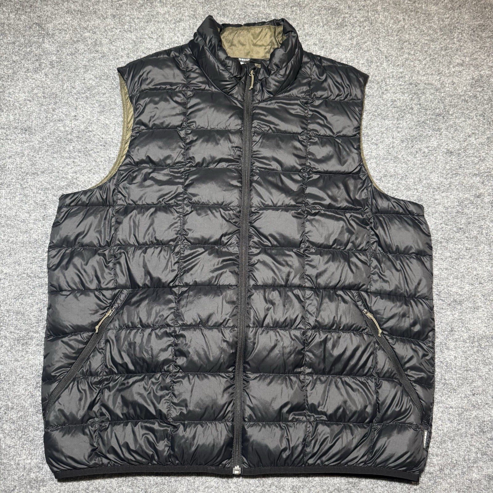 REI Co-Op 650 Down Puffer Vest Men's Size XLarge Full Zip Black Gorpcore Hike