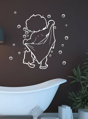 Wandtattoo Aufkleber Mann Frau Kind Bad Dusche Seifenblasen Badezeit | eBay