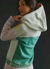 Daily Practice by Anthropologie Cozy Pieced Hoodie Oversized Fleece NEW