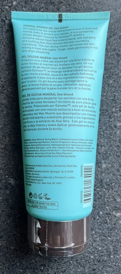 AHAVA - DEADSEA WATER - MINERAL Shower Gel - SEA-KISSED 6.8 fl oz SEALED - Image 2 of 4