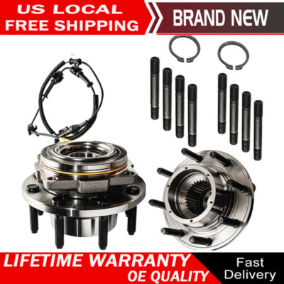 Pair Front Wheel Hub Bearing for 2005 06-2010 Ford F250 F350 Super Duty SRW 4WD