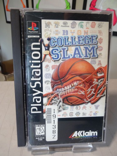College Slam Basketball Sony Playstation PS1 Long Box Komplett Reg Card Getestet