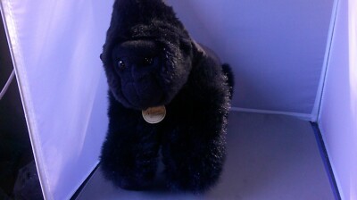 Miyoni Aurora Silver Back Gorilla Plush Stuffed Animal Black 11'' Tall Realistic